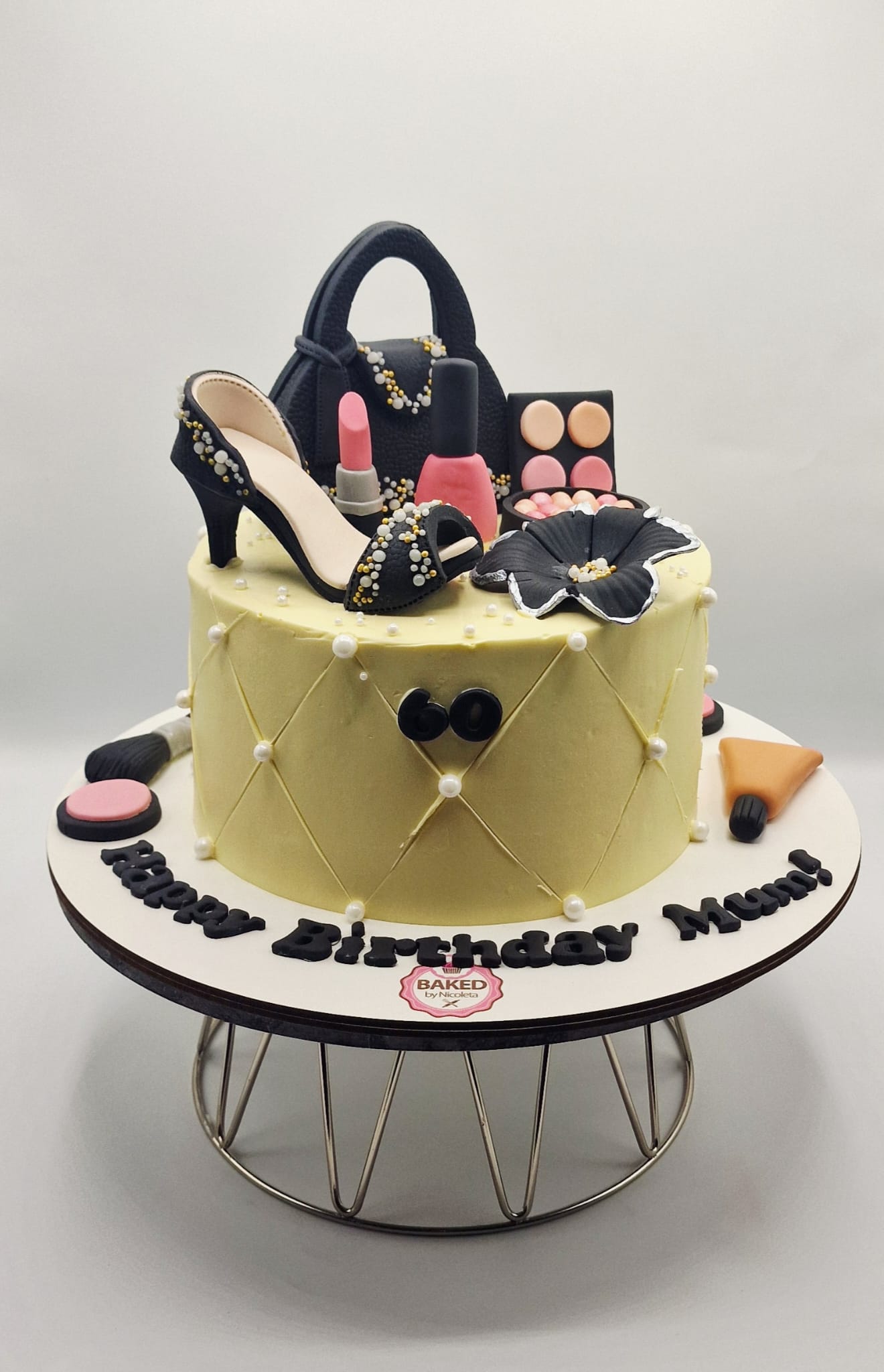 Bespoke custom celebration cake for Ladies & Elegance handcrafted by Nicoleta